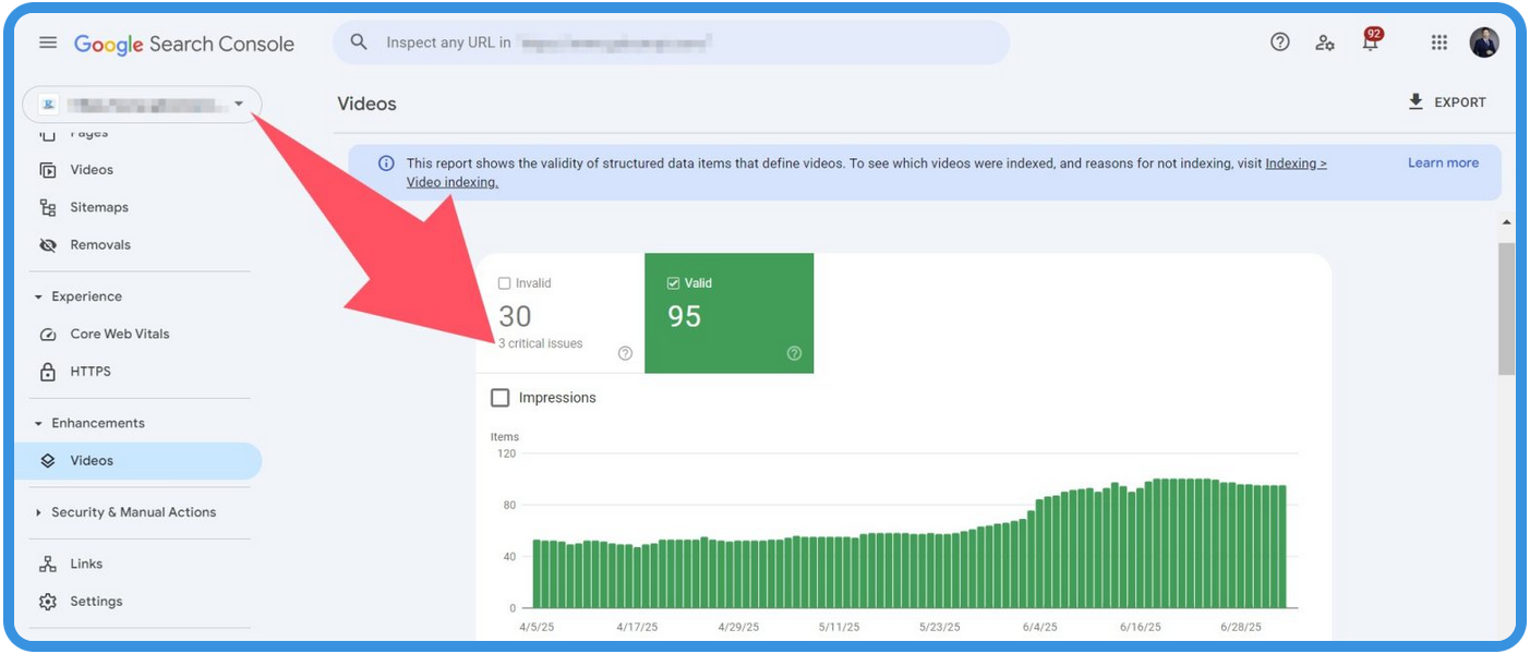 console webmaster google